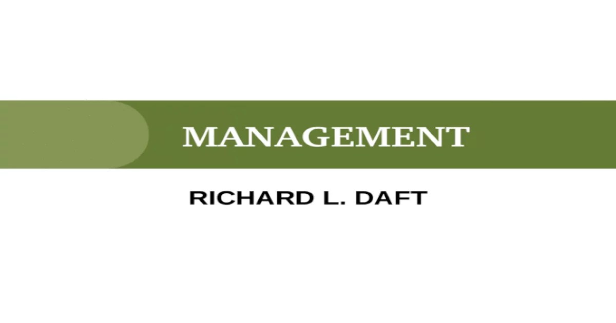 Management 14th edition by richard l. daft