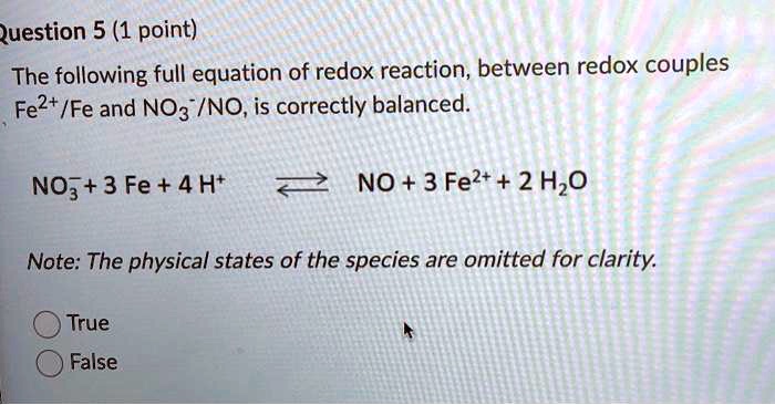 Redox equation