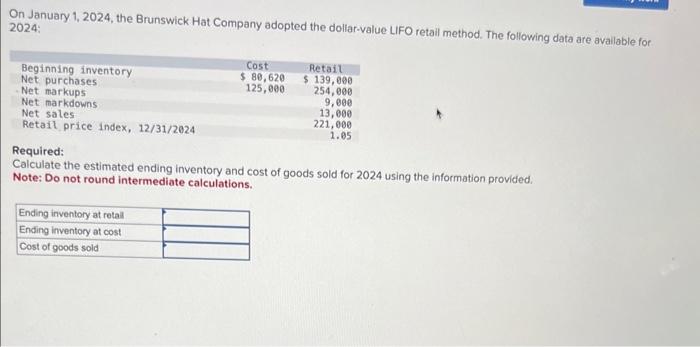 Using the dollar value lifo retail method for inventory